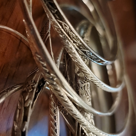 13 hard ring bracelets Bundle !! Hard metal silver - Picture 5 of 6